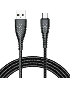Cable USB A to Typ C VEGER 2 4A V104 1 2 m black