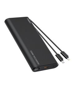 VEGER powerbank 25000 mAh with built-in cables Type C / Lightning PD 130W TCE130 (W2503) black
