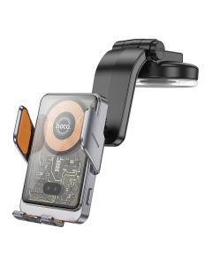 HOCO car phone holder with wirelles charging for windshield / center console 15W HW8 black