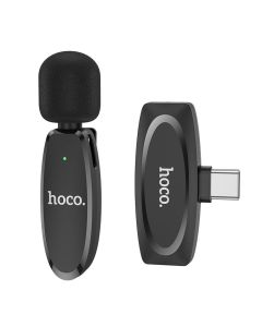 Wireless lavalier microphone USB C Hoco L15 black