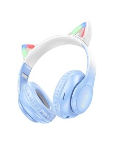HOCO wireless bluetooth headphones W42 Cat Ear crystal blue