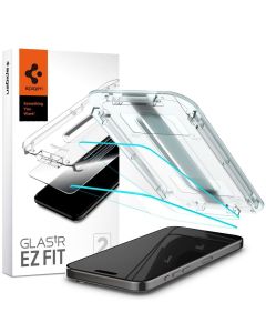 SPIGEN tempered glass GLAS.TR ”EZ FIT” 2-pack for IPHONE 15 Pro Max transparent