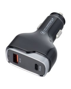 Car charger USB A + Type C PD QC3.0 3A 83W CC53-1A1C black