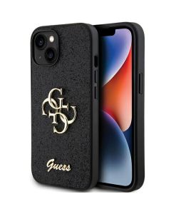 GUESS case for IPHONE 15 GUHCP15SHG4SGK (Fixed Glitter Big 4G) black