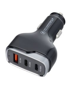 Car charger USB A + 2 x Type C PD QC3.0 3A 138W CC53-2C1A black