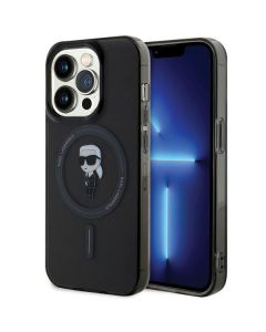 KARL LAGERFELD case for IPHONE 15 Pro KLHMP15LHFCKNOK (Ikonik + MAG) black