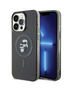 KARL LAGERFELD case for IPHONE 15 Pro Max KLHMP15XHGKCNOK (Glitter + MAG) black