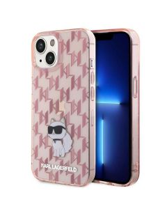 KARL LAGERFELD case for IPHONE 15 KLHCP15SHNCMKLP (Monogram) pink