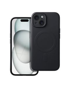 SILICONE MAG COVER case compatible with MagSafe for IPHONE 15 black
