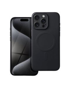 SILICONE MAG COVER case compatible with MagSafe for IPHONE 15 Pro Max black