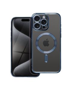 ELECTRO MAG COVER case compatible with MagSafe for IPHONE 15 Pro Max blue titanium