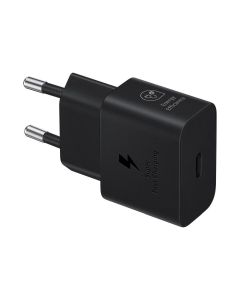 SAMSUNG original charger Type C + cable Type C to Type C PD 3A 25W GaN EP-T2510XBEGEU black blister