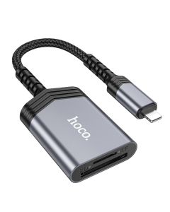 Card reader SD / TF Hoco Lightning UA25 gray