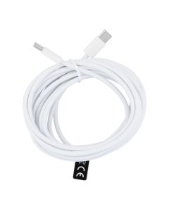 Cable Type C to Type C PD QC3.0 3A 30W HD26 BOX 3 m white