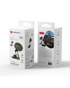 FORCELL F-GRIP IronSecure magnetic car holder for windshield / dashboard compatible with MagSafe black