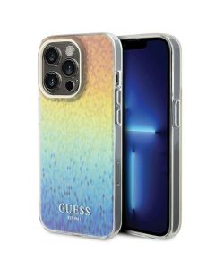 GUESS case for IPHONE 14 Pro GUHCP14LHDECMI (IML Faceted Mirror / disco iridescent) multicolor