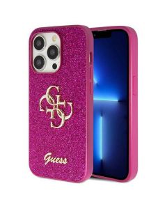 GUESS case for IPHONE 15 Pro GUHCP15LHG4SGU (Fixed Glitter Big 4G) purple