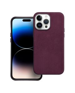 WOVEN MAG COVER case compatible with MagSafe for IPHONE 14 Pro Max burgundy