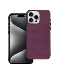 WOVEN MAG COVER case compatible with MagSafe for IPHONE 15 Pro Max burgundy