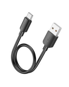 Cable USB A to USB C Hoco PD 2 4A 27W 0 25 m X96 black