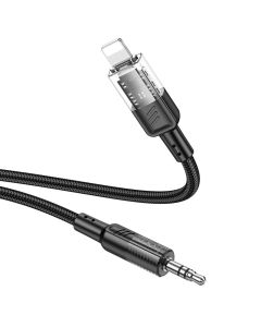 Cable AUX Jack 3 5 mm to Lightning Hoco 1 2 m UPA27 black