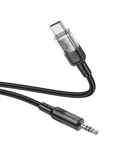 Cable AUX Jack 3 5 mm to USB C Hoco 1 2 m UPA27 black