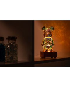 Table lamp bedside LED 3D BEAR Art Deco standing L3GFBD