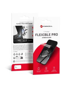 Hybrid glass for Samsung S24 ULTRA Forcell Flexible 5D black (Hot Bending) – functioning fingerprint reader