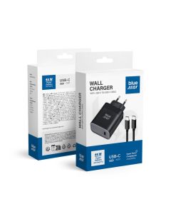 Phone charger Blue Star USB C QC4.0 PD 3A 45W + cable USB C to USB C TFB-TC-45WPD black