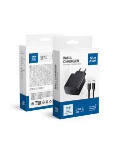 Phone charger Blue Star USB C QC4.0 PD 3A 25W + cable USB C do USB C TFB-TC-25WPD black