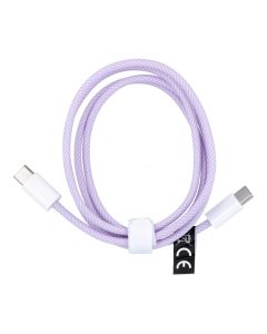 Cable Type C to Type C PD QC3.0 3A 60W C263 1 m purple