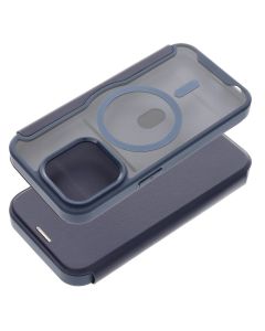 SSMART MAG Book case compatible with MagSafe for IPHONE 15 Pro blue