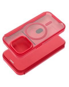 SMART MAG Book case compatible with MagSafe for IPHONE 15 Pro red