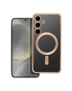 ELECTRO MAG COVER case compatible with MagSafe for SAMSUNG S24 gold