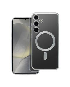 ELECTRO MAG COVER case compatible with MagSafe for SAMSUNG S24 Plus silver