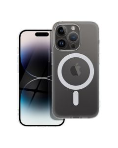 FROST MAG COVER case with camera protection compatible with MagSafe for IPHONE 14 Pro frozen transparent