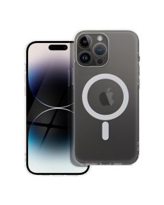 FROST MAG COVER case with camera protection compatible with MagSafe for IPHONE 14 Pro Max frozen transparent