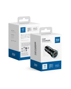 Car charger Blue Star USB C + USB A QC3.0 PD AFC PPS 3A 25W black