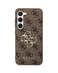 GUESS case for SAMSUNG S24 Plus GUHCS24M4GMGBR (Leather 4G Metal Logo) brown
