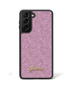 GUESS case for SAMSUNG S24 GUHCS24SHGGSHU (Glitter Script) purple