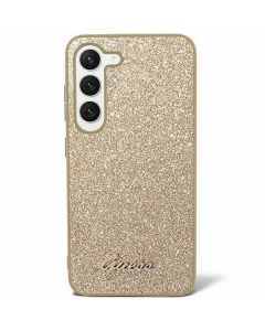 GUESS case for SAMSUNG S24 Ultra GUHCS24LHGGSHD (Glitter Script) gold