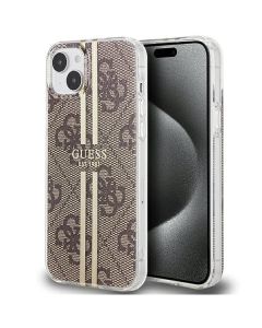 GUESS case for IPHONE 15 Plus GUHCP15MH4PSEGW (4G Gold Stripe) brown