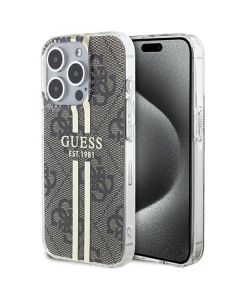 GUESS case for IPHONE 15 Pro GUHCP15MH4PSEGW (4G Gold Stripe) brown