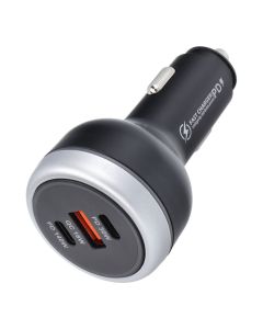 Car charger USB A + 2 x Type C PD QC3.0 3A 191W CC69-2C1A black