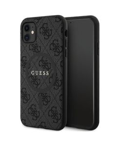 GUESS case for IPHONE 11 compatible with MagSafe GUHMN61G4GFRK (4G Ring classic logo) black