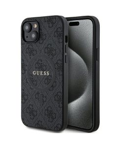 GUESS case for IPHONE 14 compatible with MagSafe GUHMP14SG4GFRK (4G Ring classic logo) black