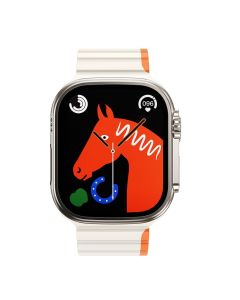 Apple watch band Hoco magnetic silicone 42 / 44 / 45 / 49 mm AS102 starlight with orange