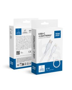 Cable USB C to Lightning Blue Star 2 4A 27W 1 m DC-001CL2.4 white