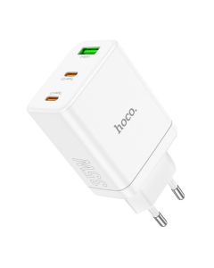 Phone charger Hoco 2 x USB C + USB A QC3.0 PD 3A 35W N33 white