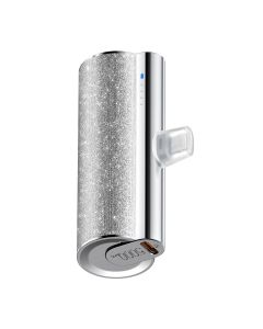 VEGER powerbank 5000 mAh with built-in connector Lightning PD QC3.0 2 4A 12W PlugOn (W0573P) silver